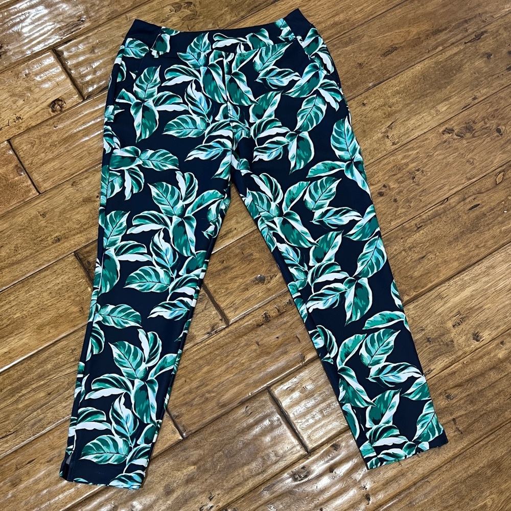 Tommy Bahama Leaf Print Joggers - Green and Black